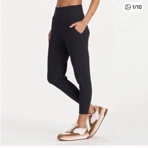 Vuori At Ease ribbed black harem pant